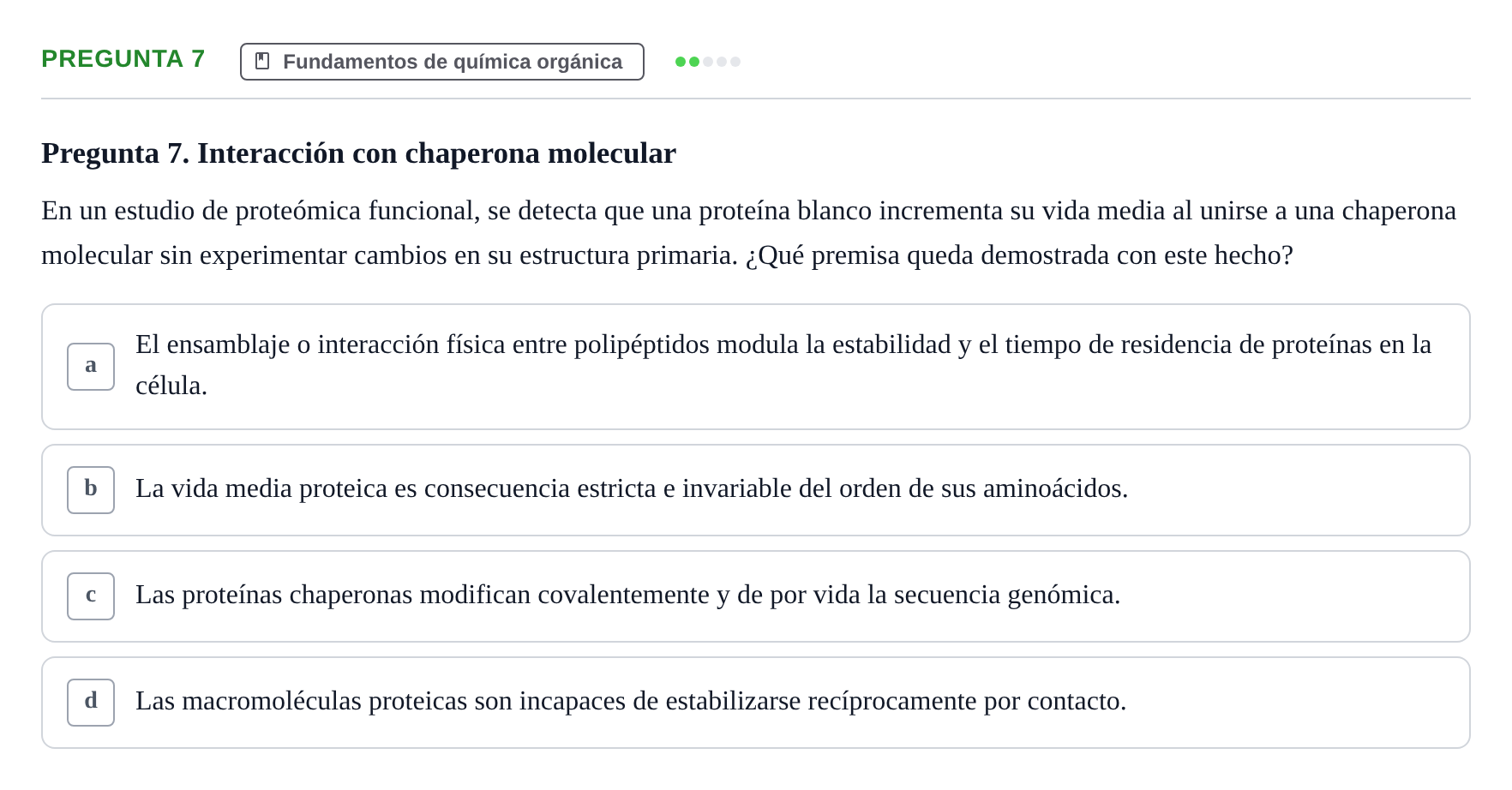 Enunciado: Pregunta 7