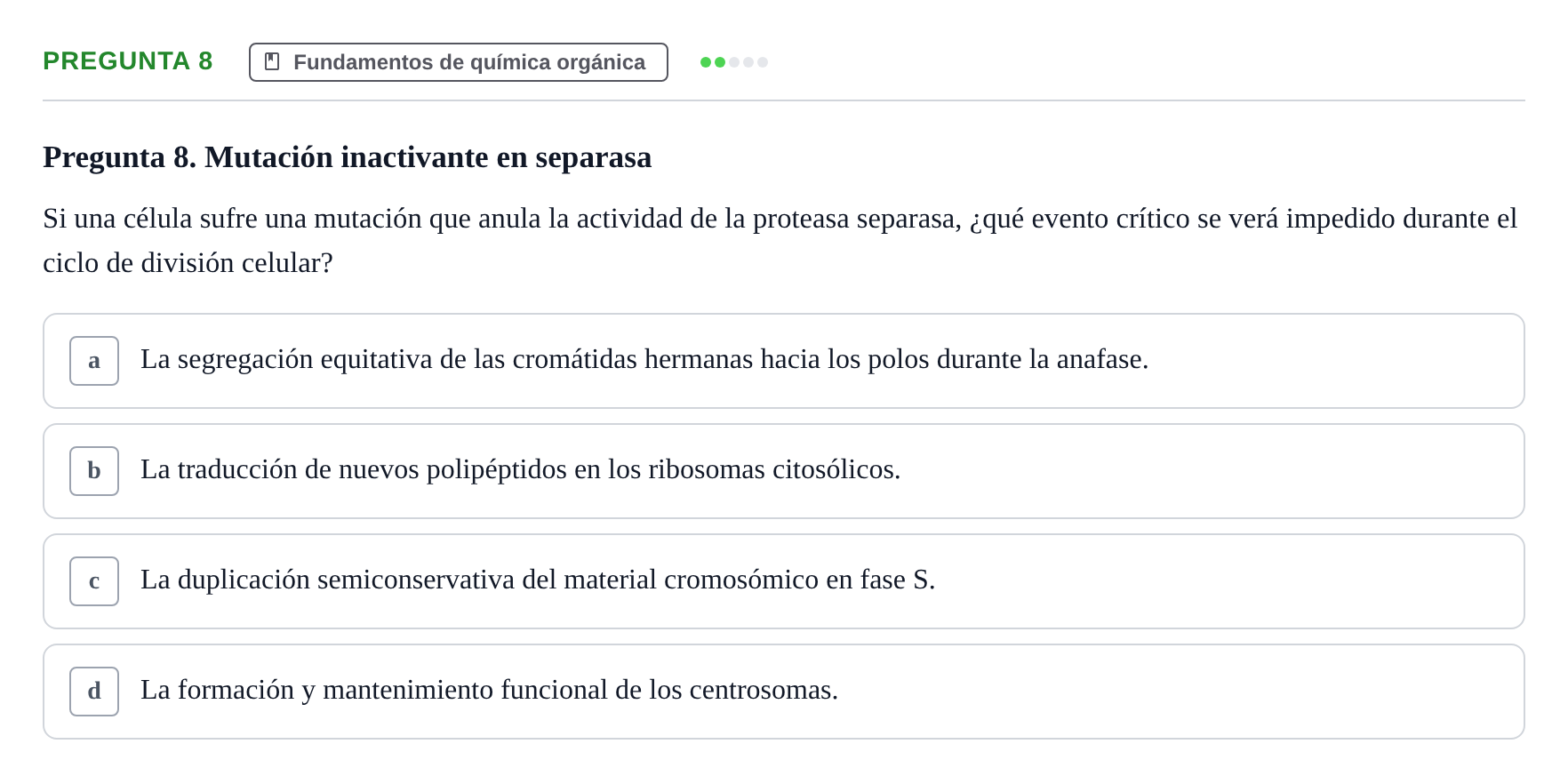 Enunciado: Pregunta 8