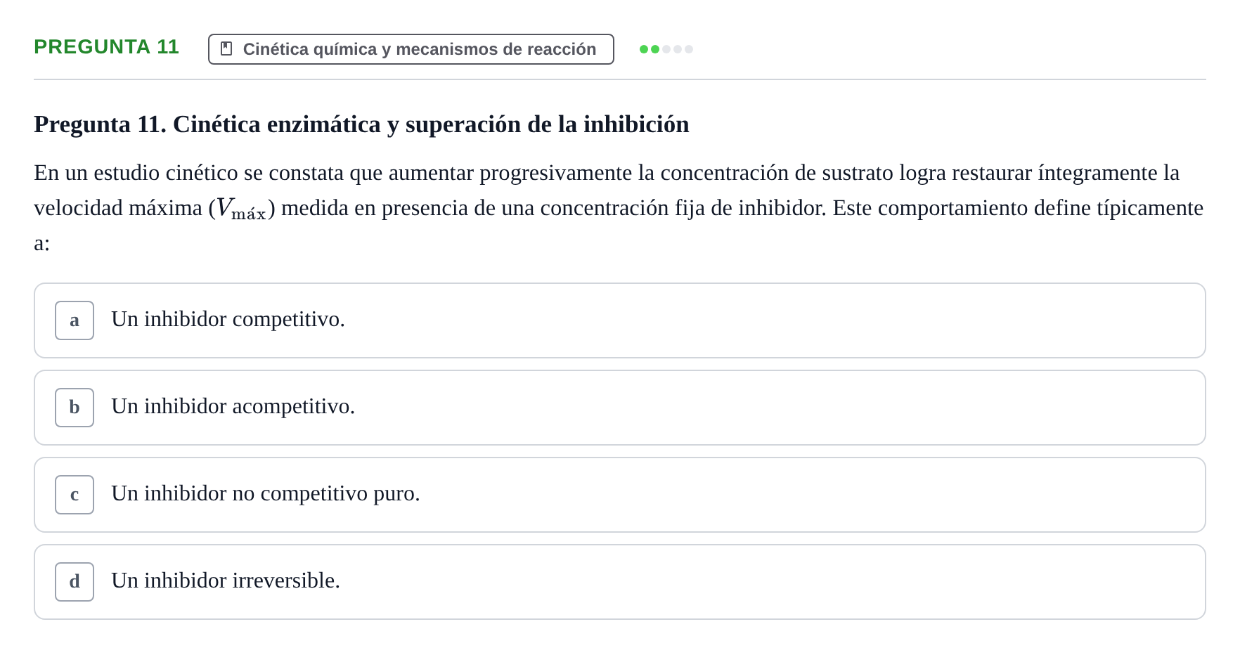 Enunciado: Pregunta 11