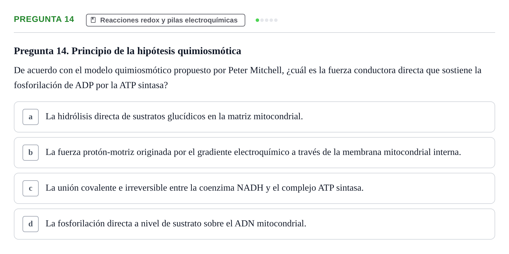 Enunciado: Pregunta 14