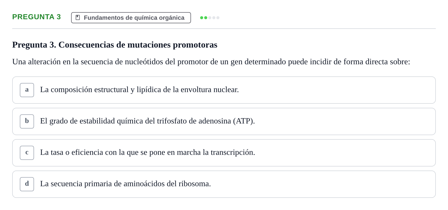 Enunciado: Pregunta 3