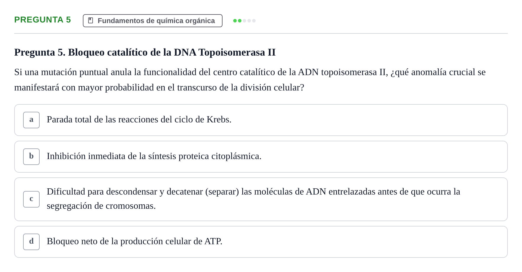Enunciado: Pregunta 5