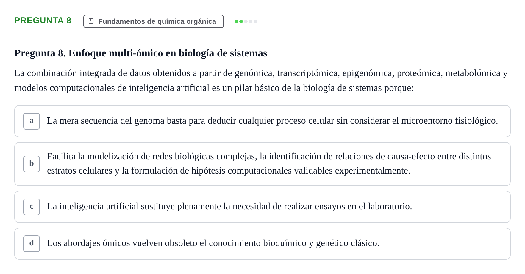 Enunciado: Pregunta 8