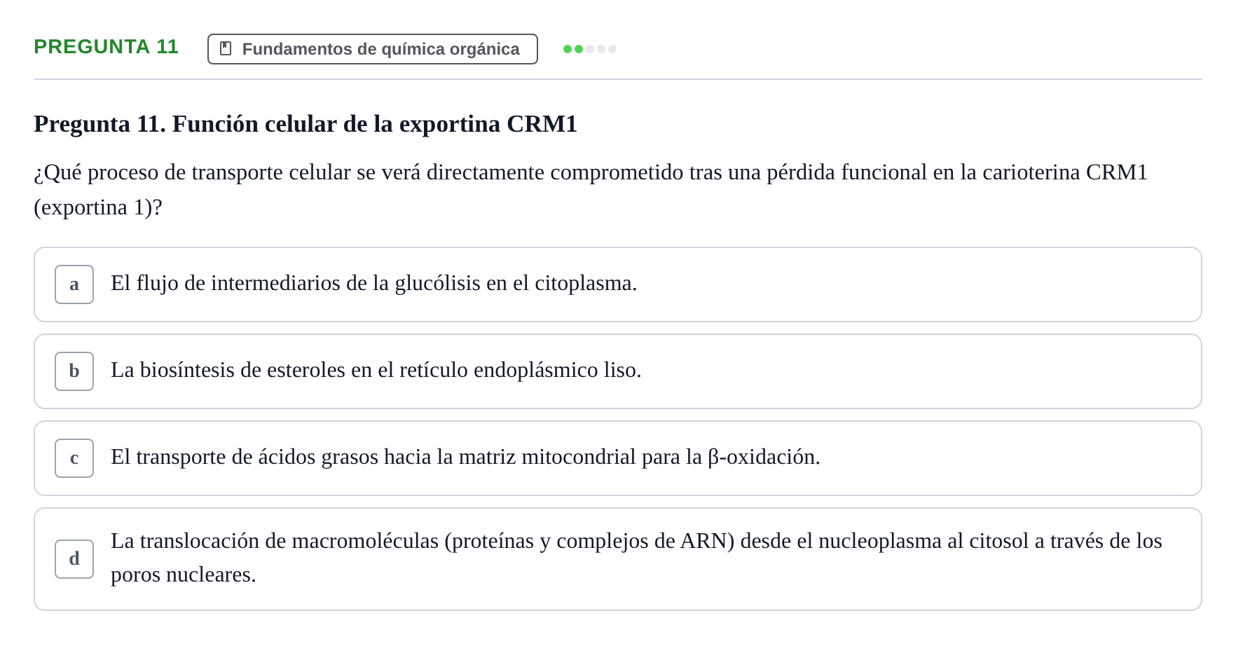 Enunciado: Pregunta 11