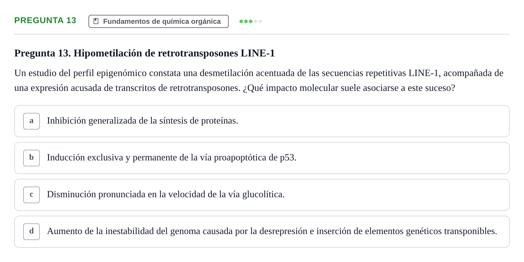 Enunciado: Pregunta 13