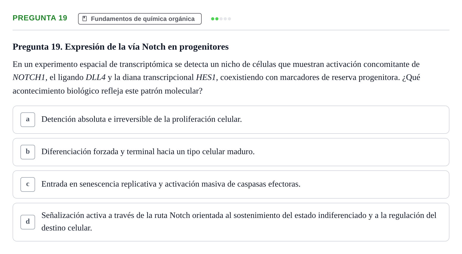 Enunciado: Pregunta 19