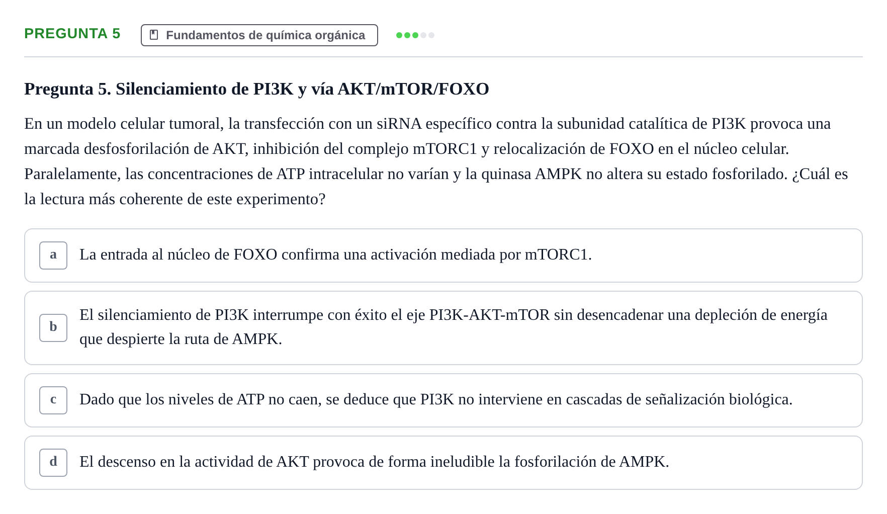 Enunciado: Pregunta 5