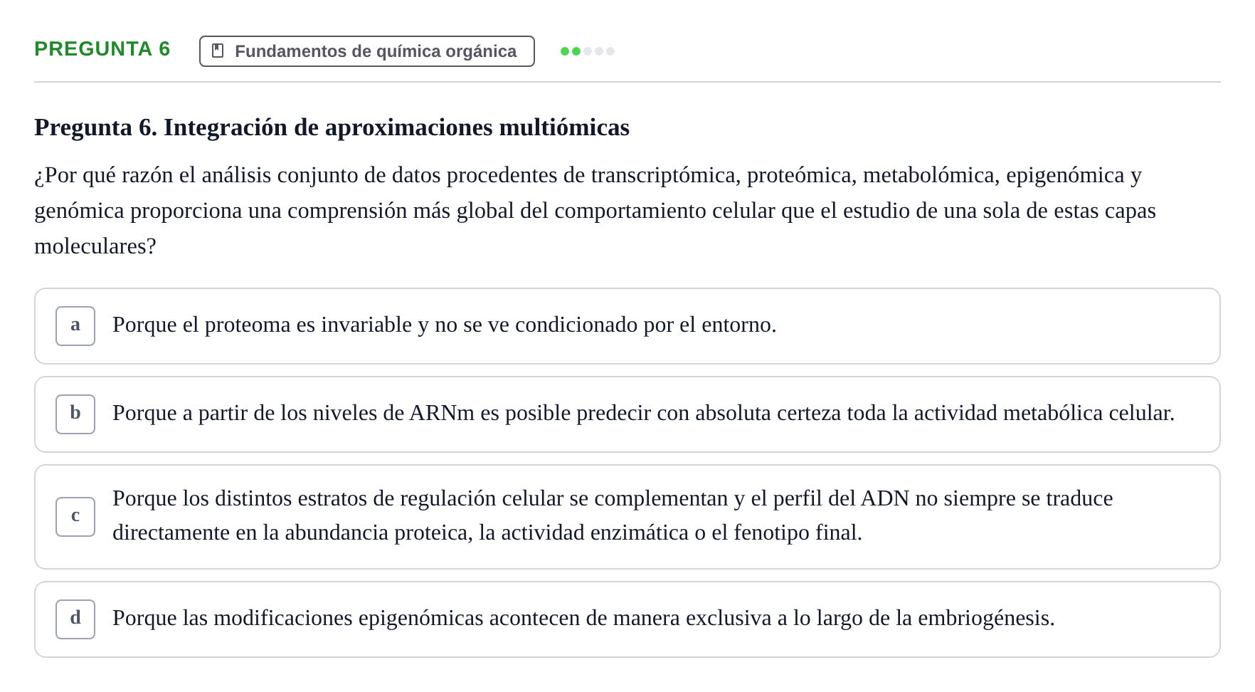 Enunciado: Pregunta 6