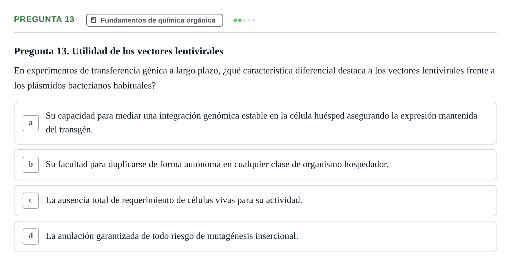 Enunciado: Pregunta 13