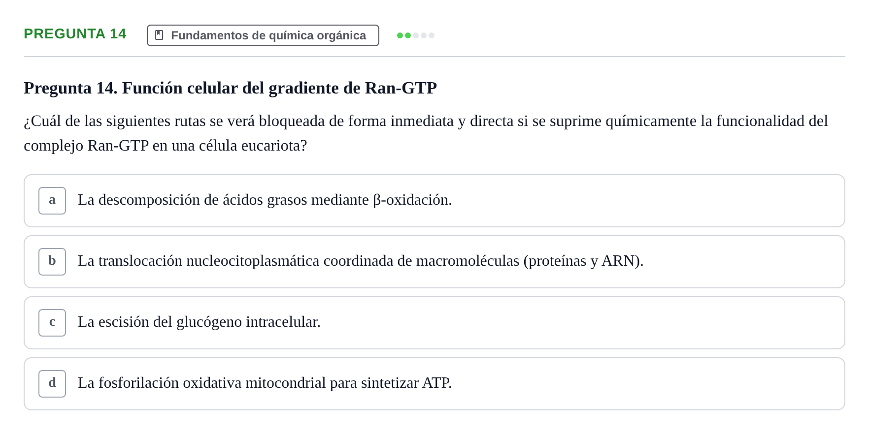 Enunciado: Pregunta 14