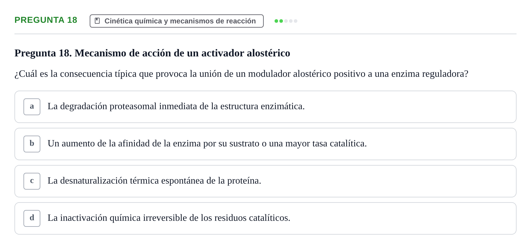 Enunciado: Pregunta 18