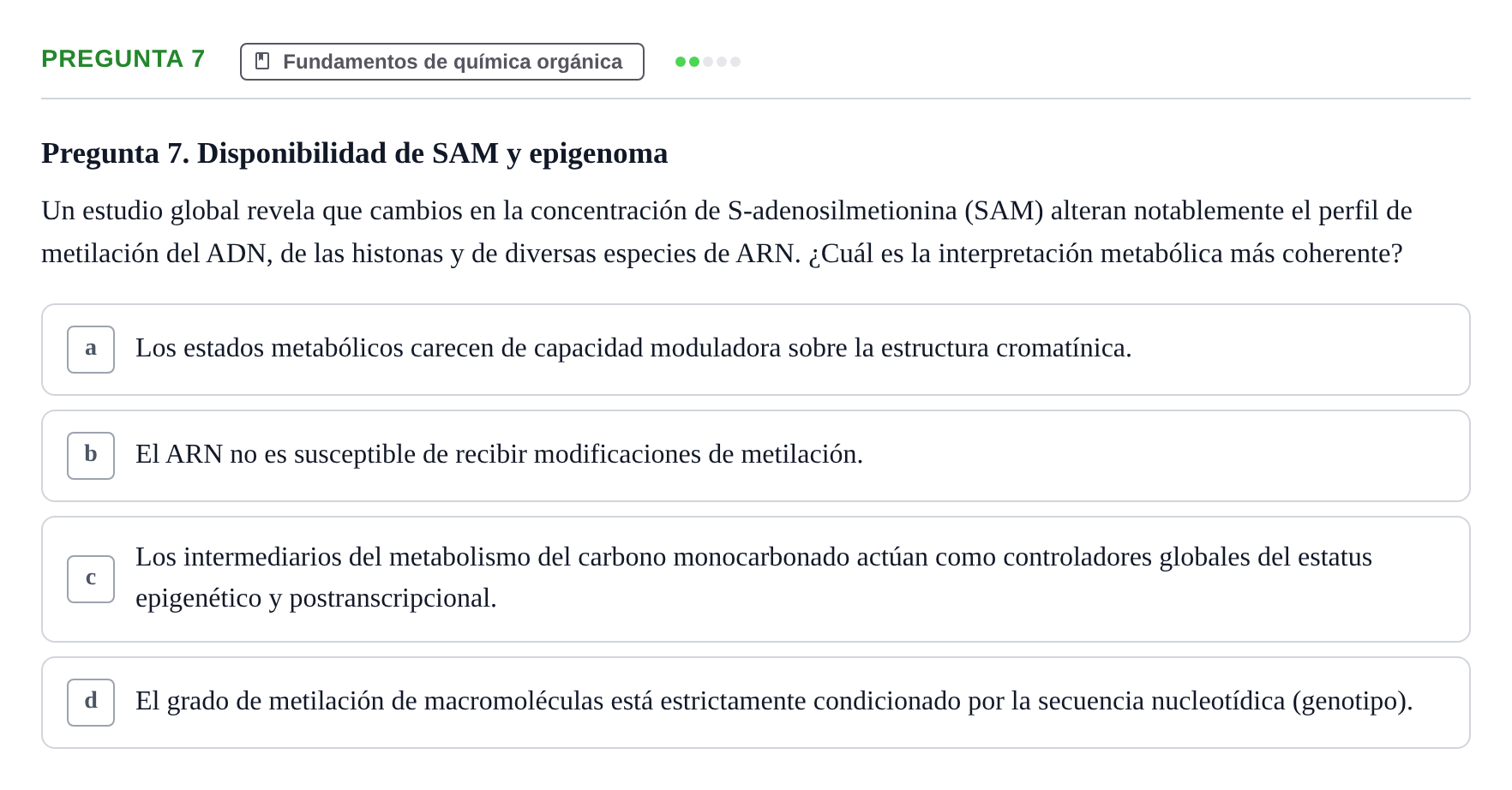 Enunciado: Pregunta 7