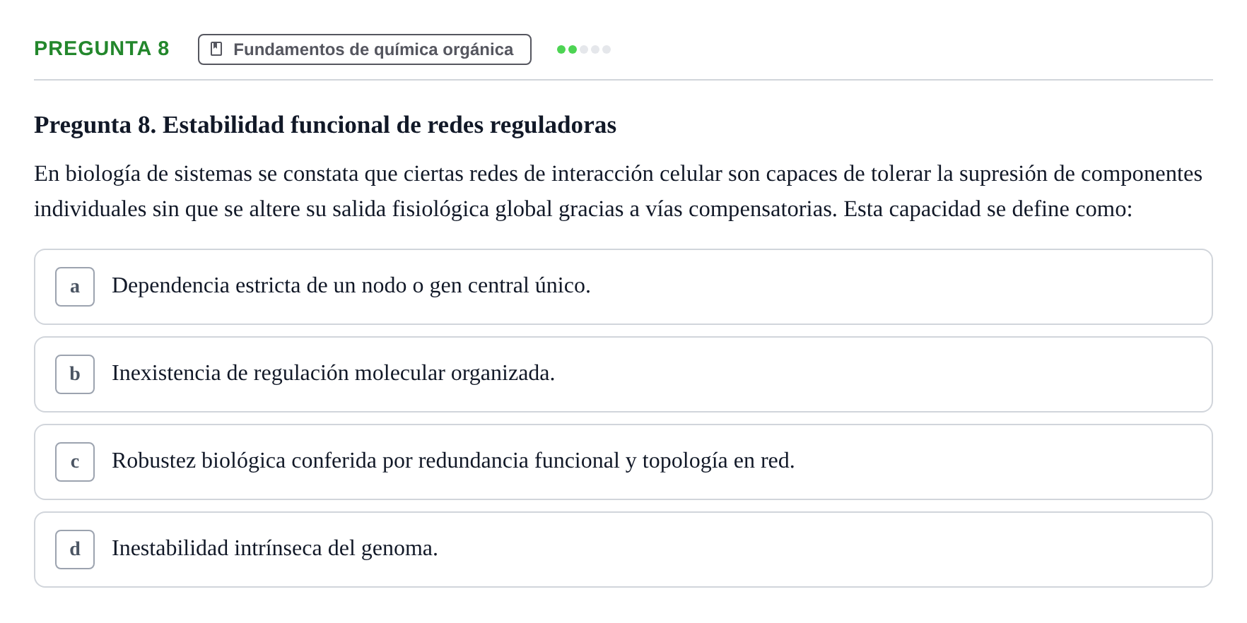 Enunciado: Pregunta 8