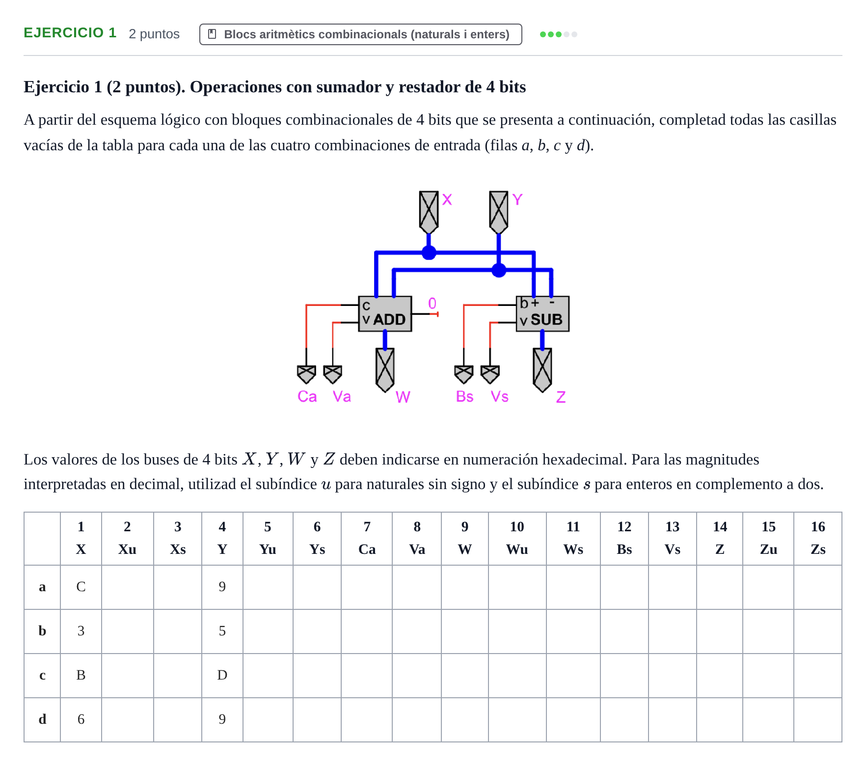 Enunciado: Ejercicio 1 · Introducció als Computadors UPC 2013