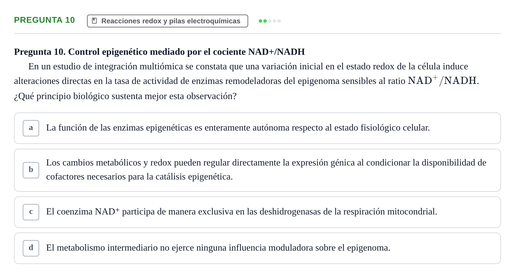 Enunciado: Pregunta 10