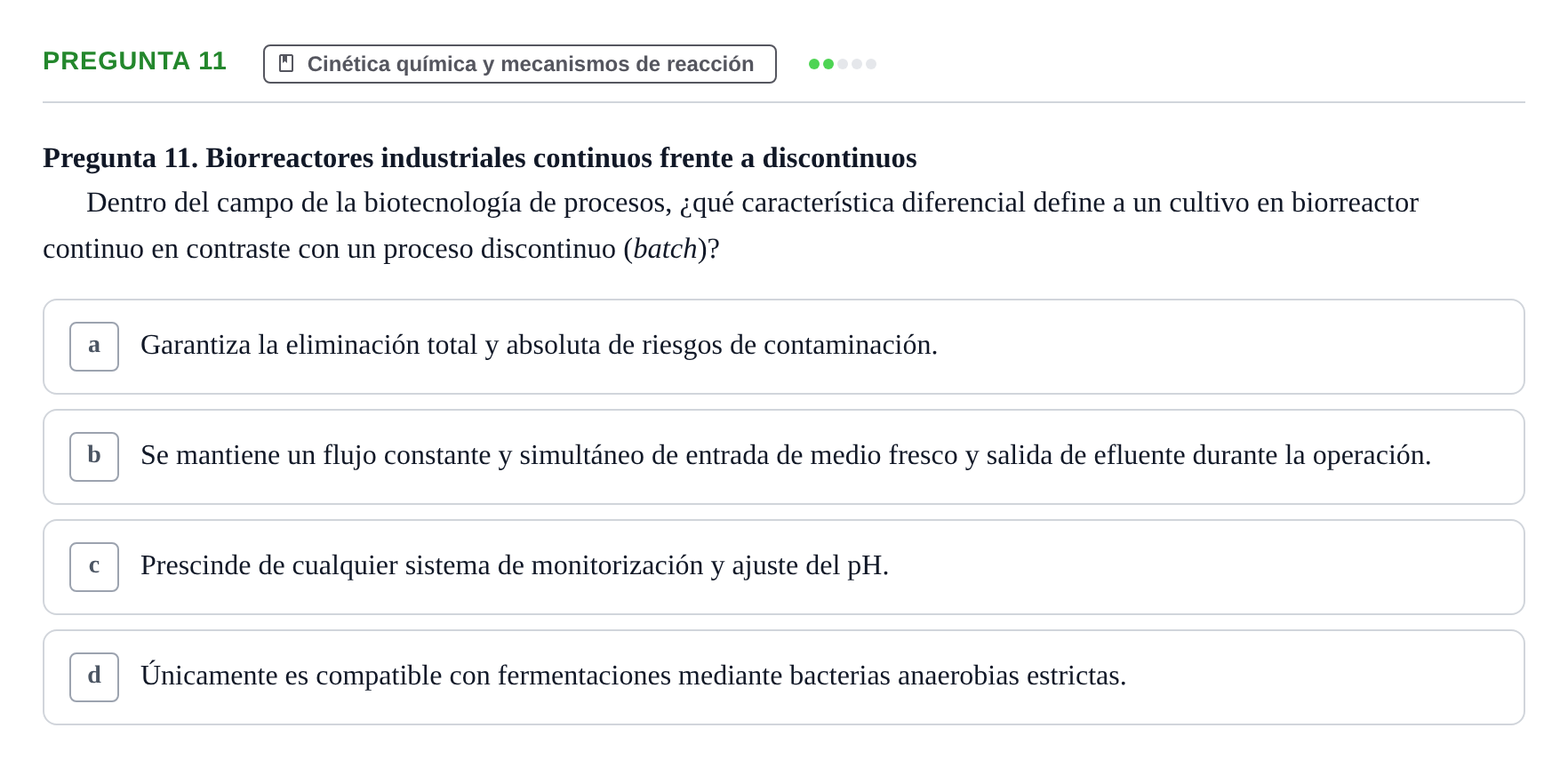 Enunciado: Pregunta 11