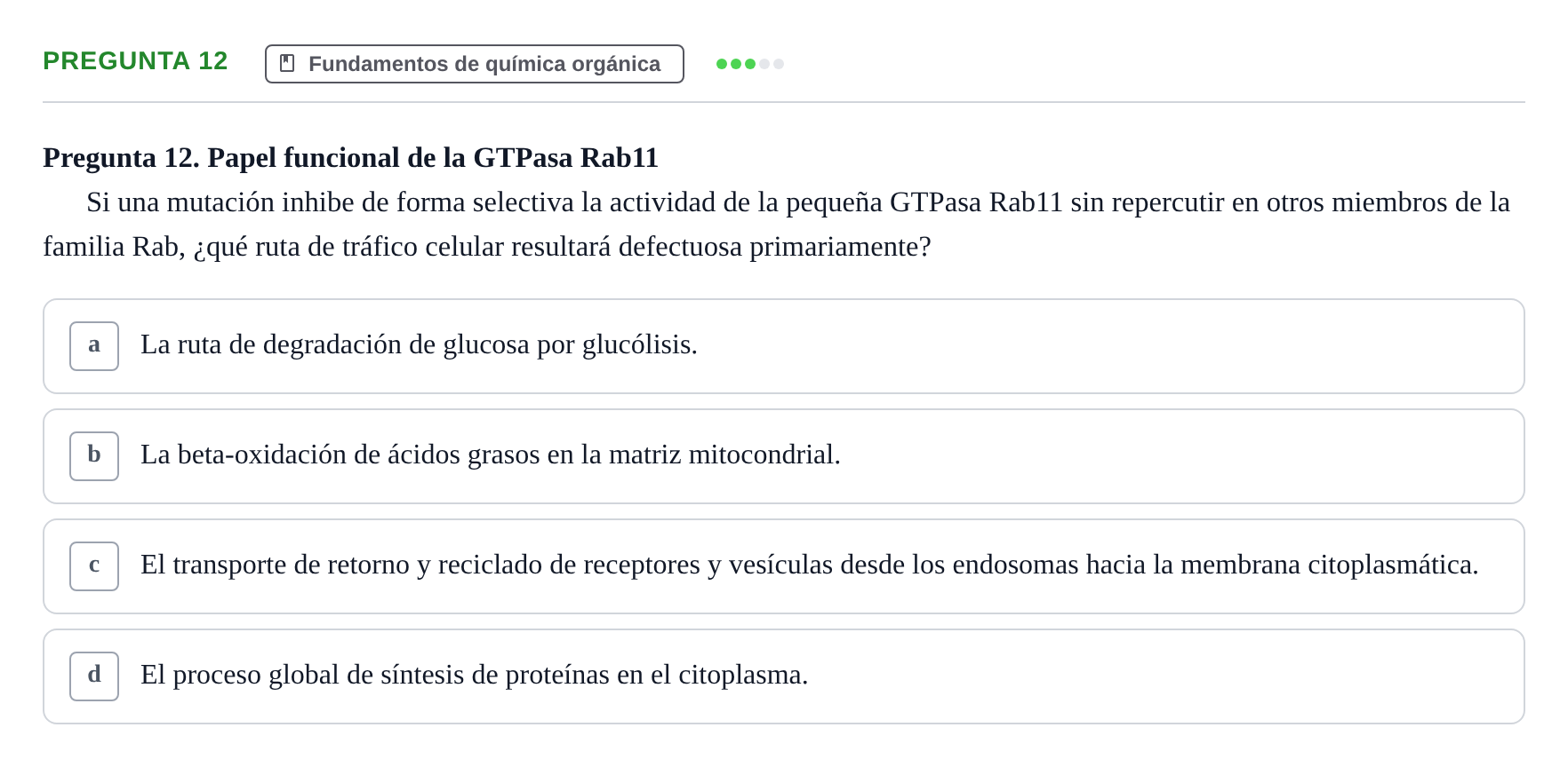 Enunciado: Pregunta 12