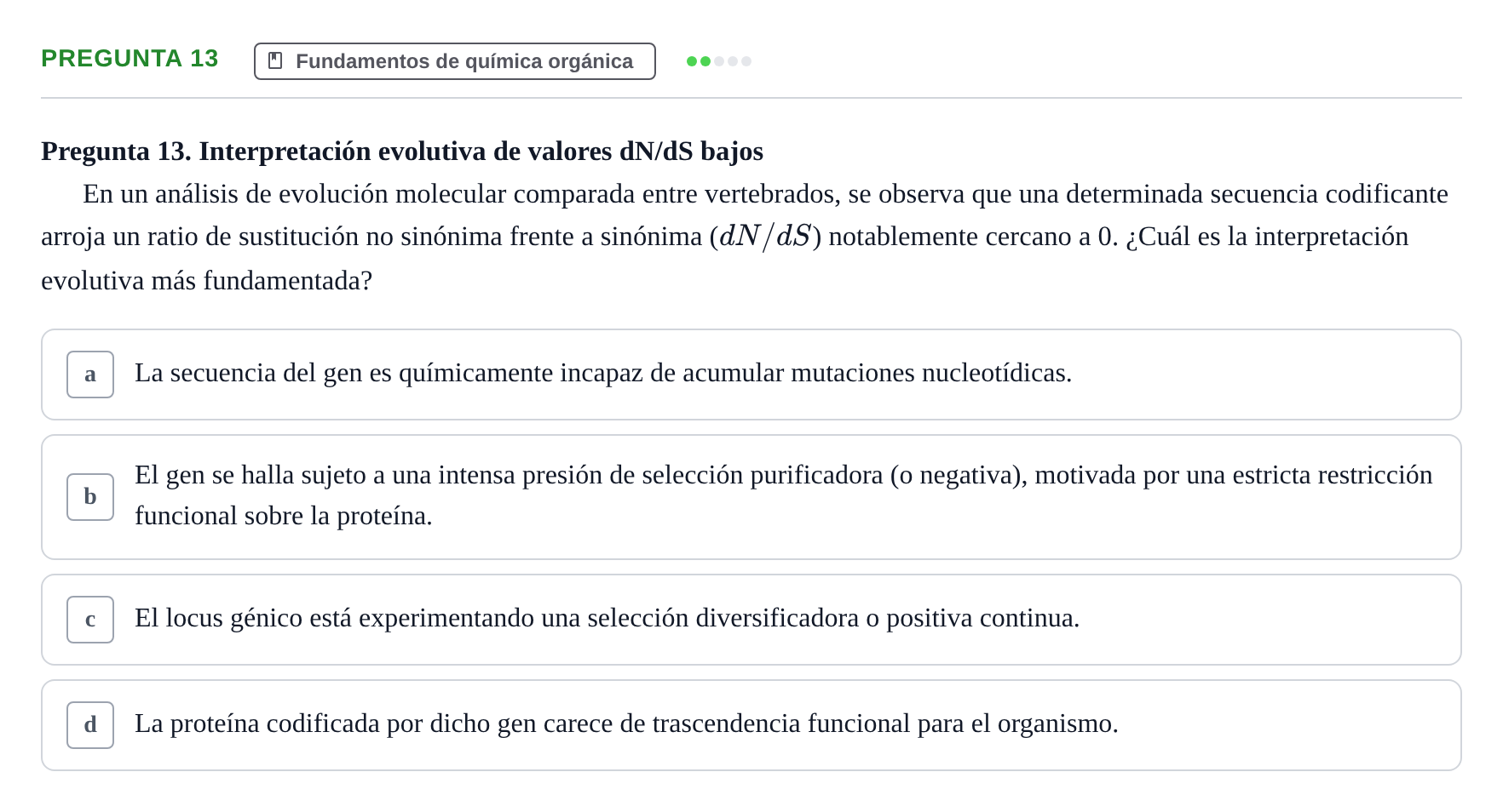 Enunciado: Pregunta 13