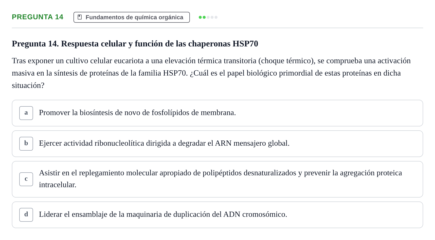 Enunciado: Pregunta 14