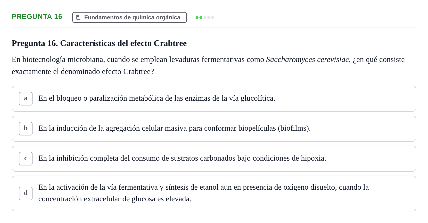 Enunciado: Pregunta 16