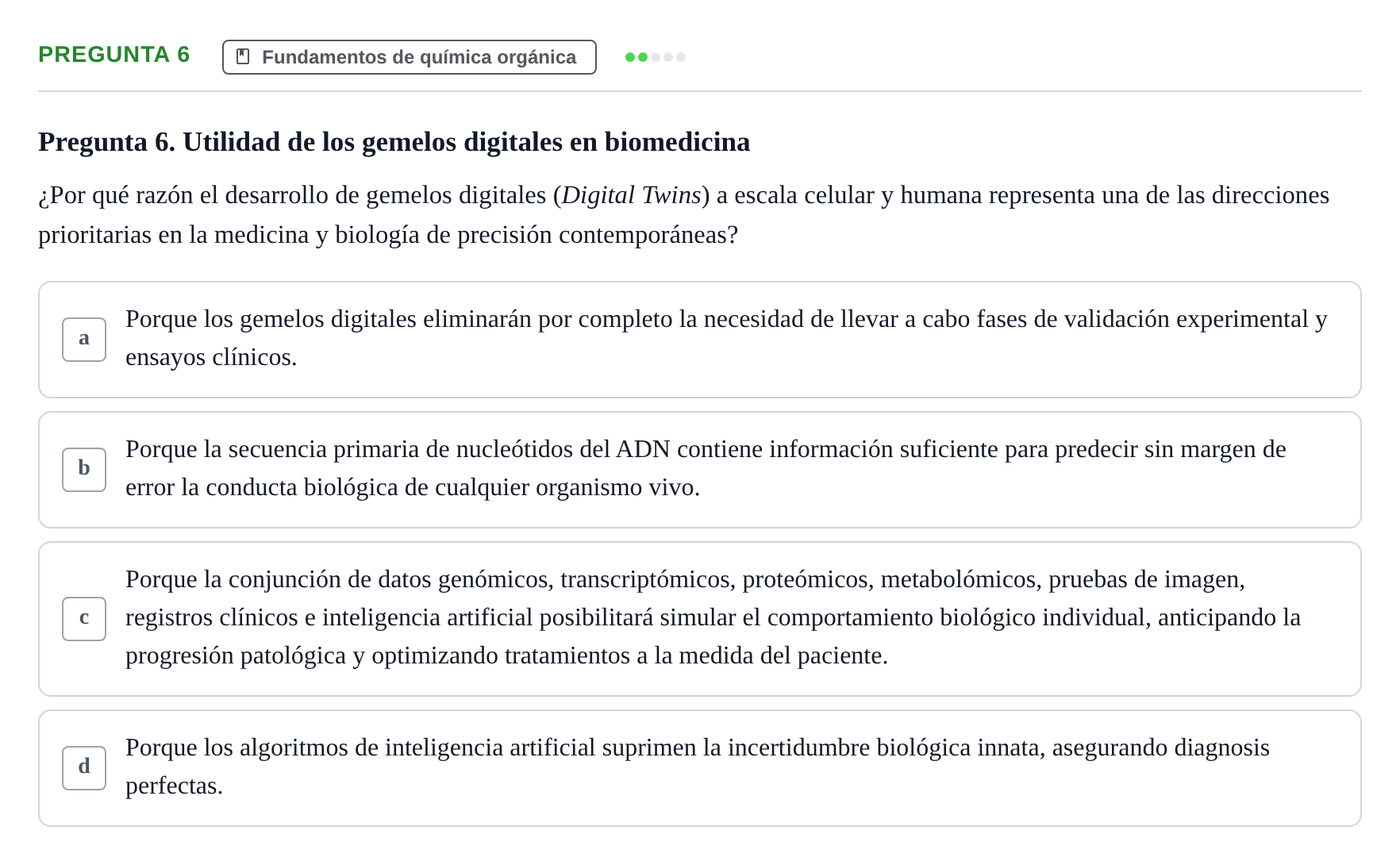 Enunciado: Pregunta 6