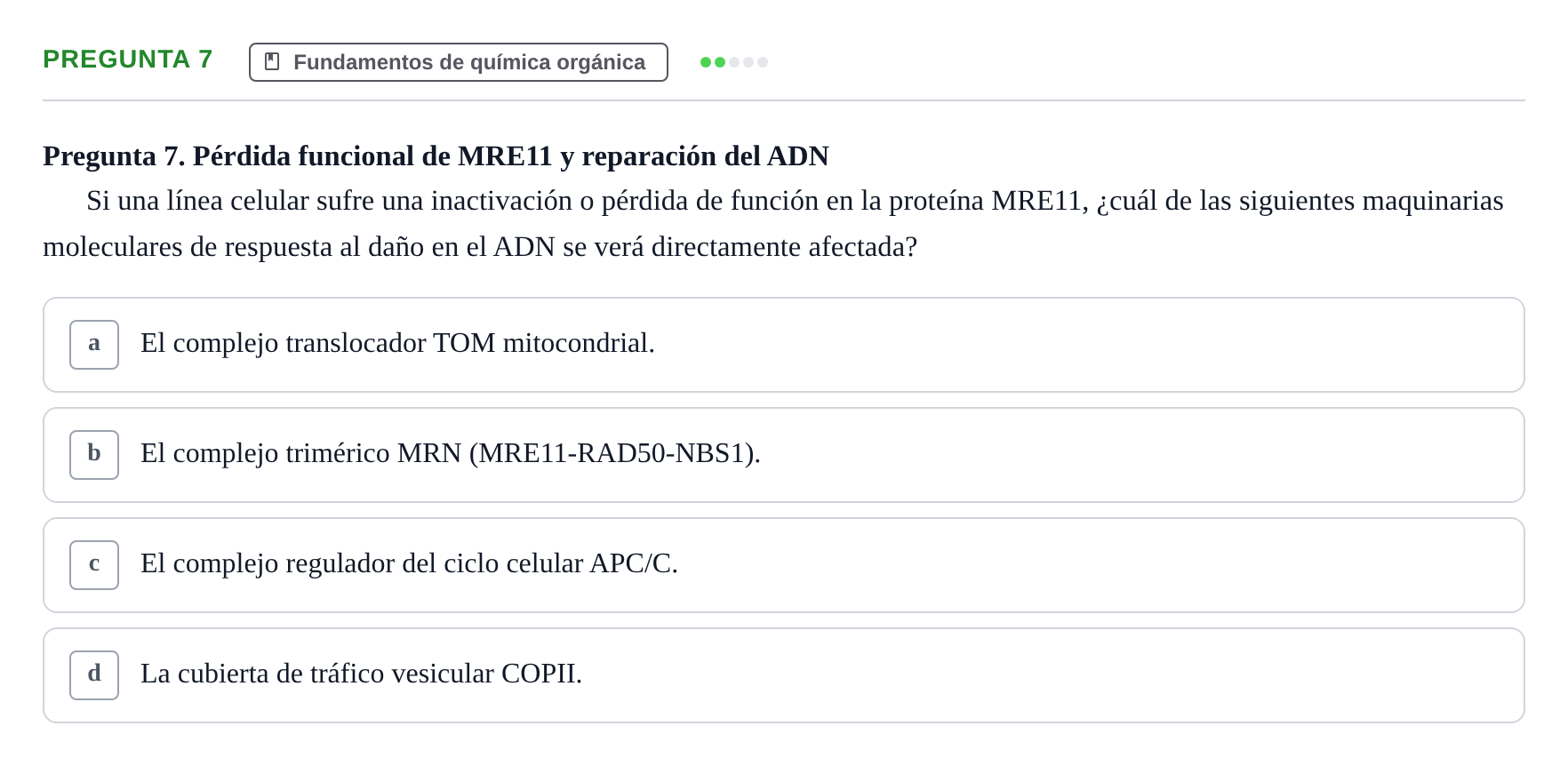 Enunciado: Pregunta 7
