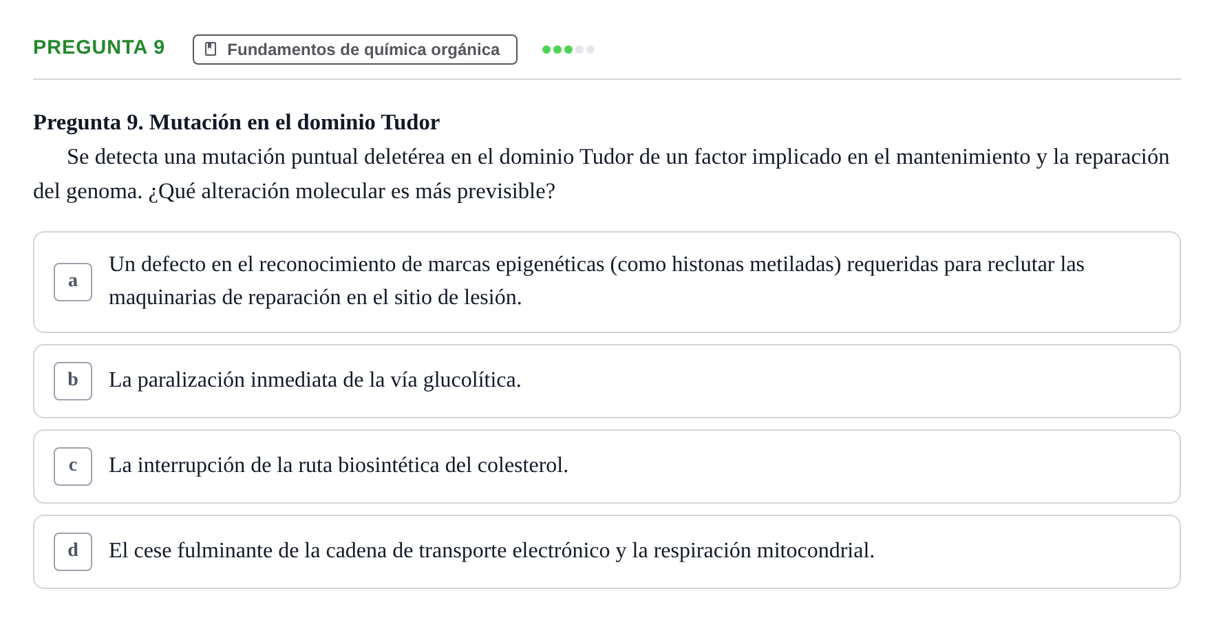 Enunciado: Pregunta 9