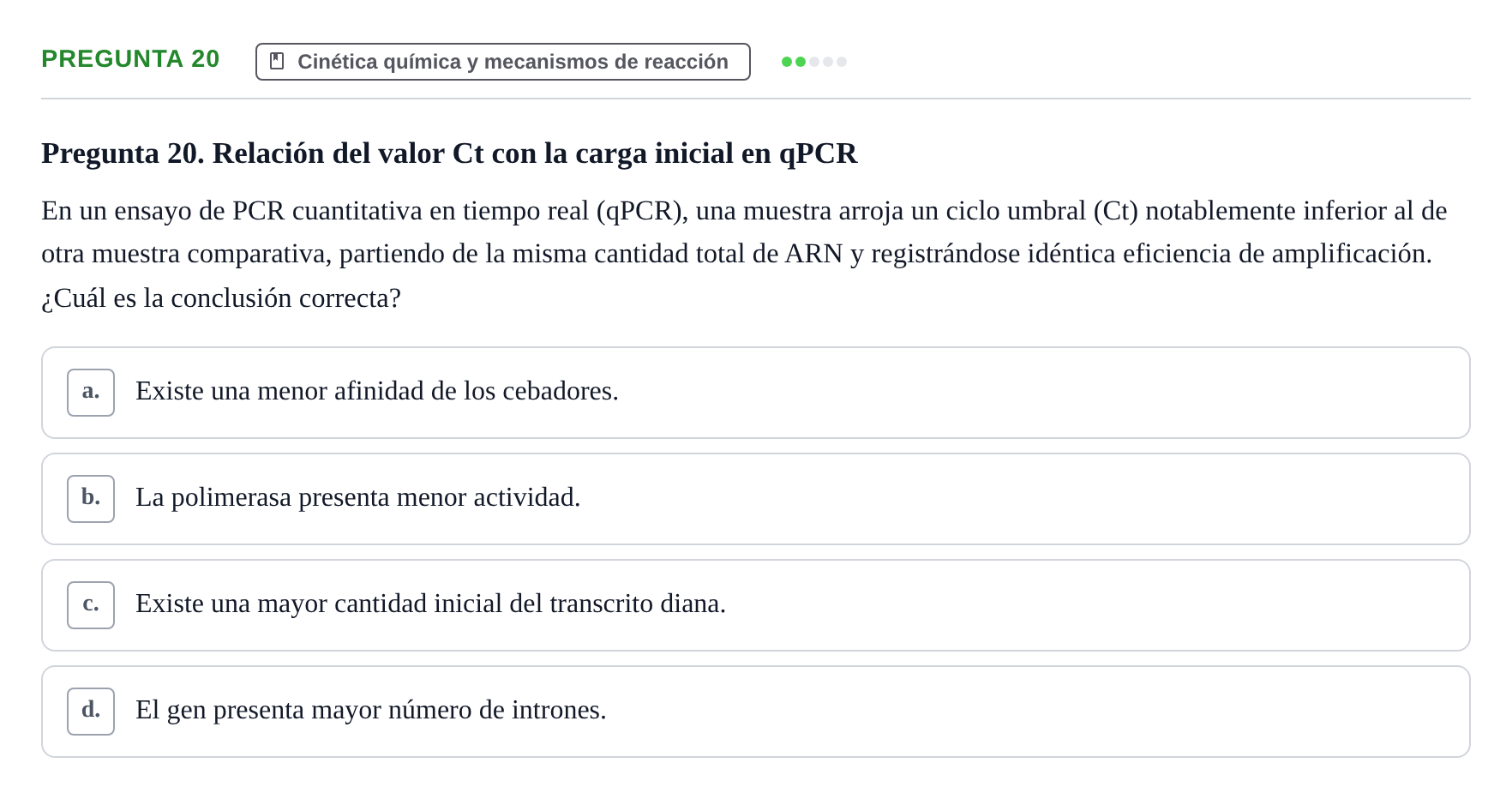 Enunciado: Pregunta 20