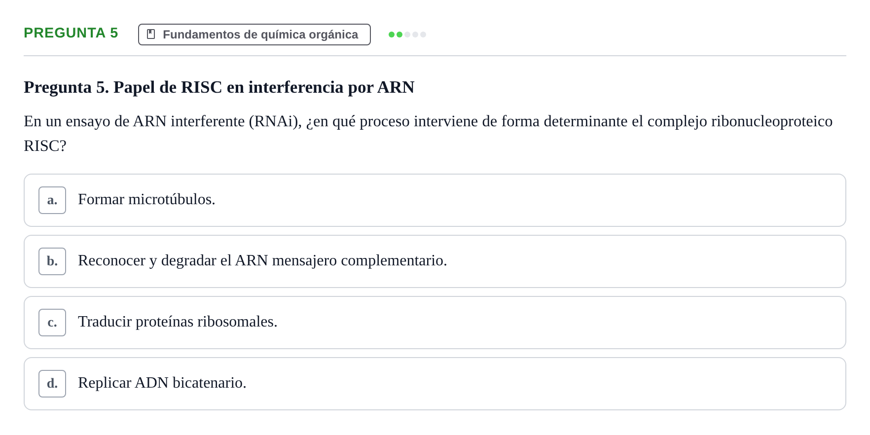 Enunciado: Pregunta 5