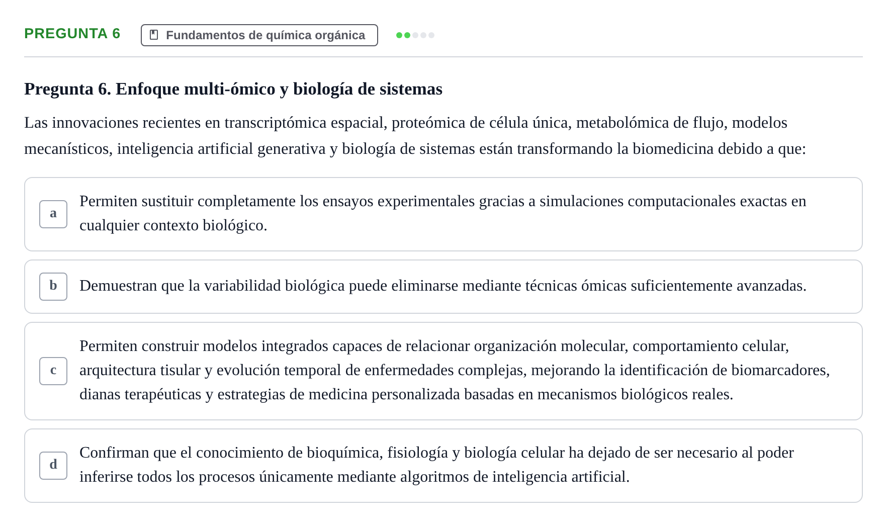 Enunciado: Pregunta 6