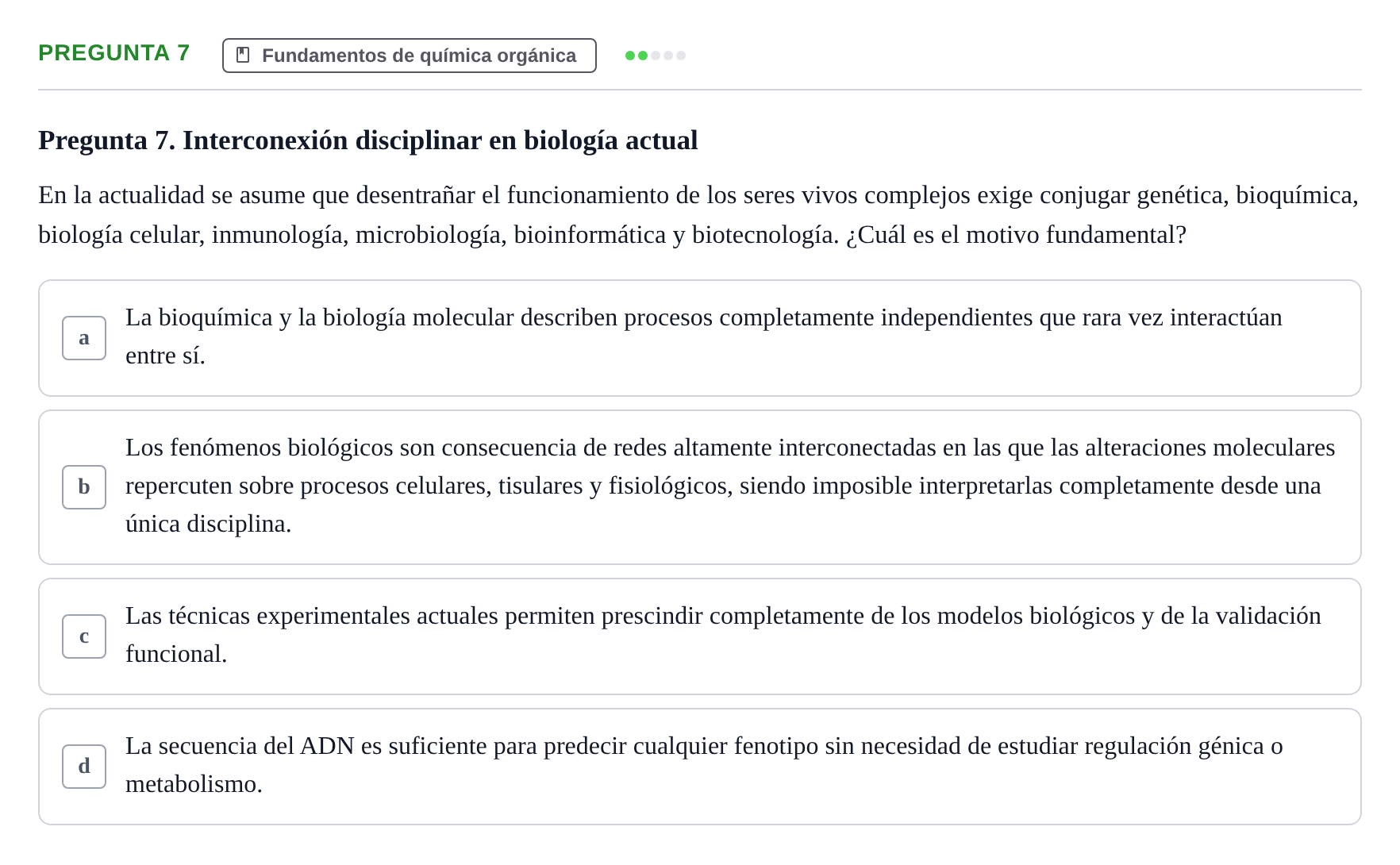 Enunciado: Pregunta 7