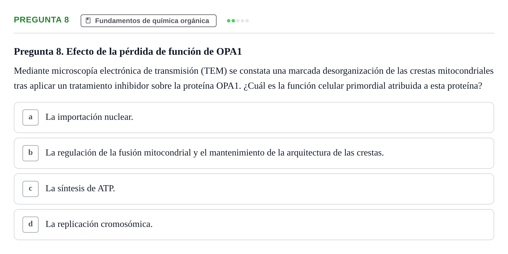 Enunciado: Pregunta 8