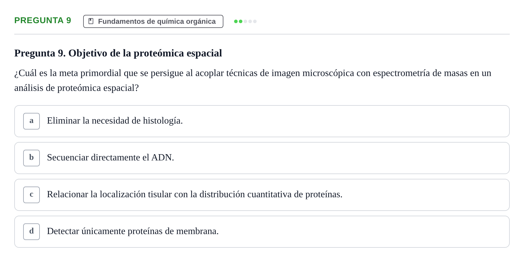 Enunciado: Pregunta 9
