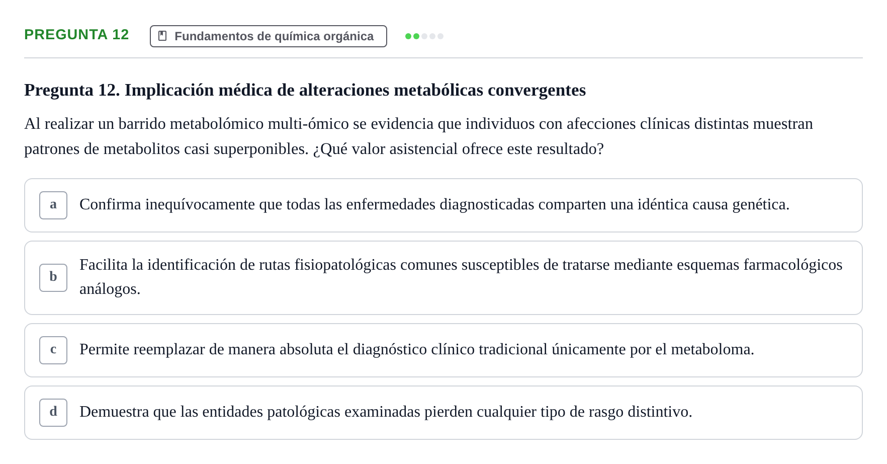 Enunciado: Pregunta 12