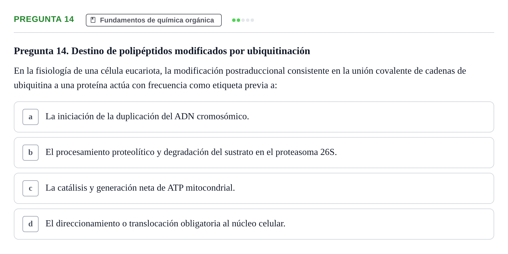 Enunciado: Pregunta 14
