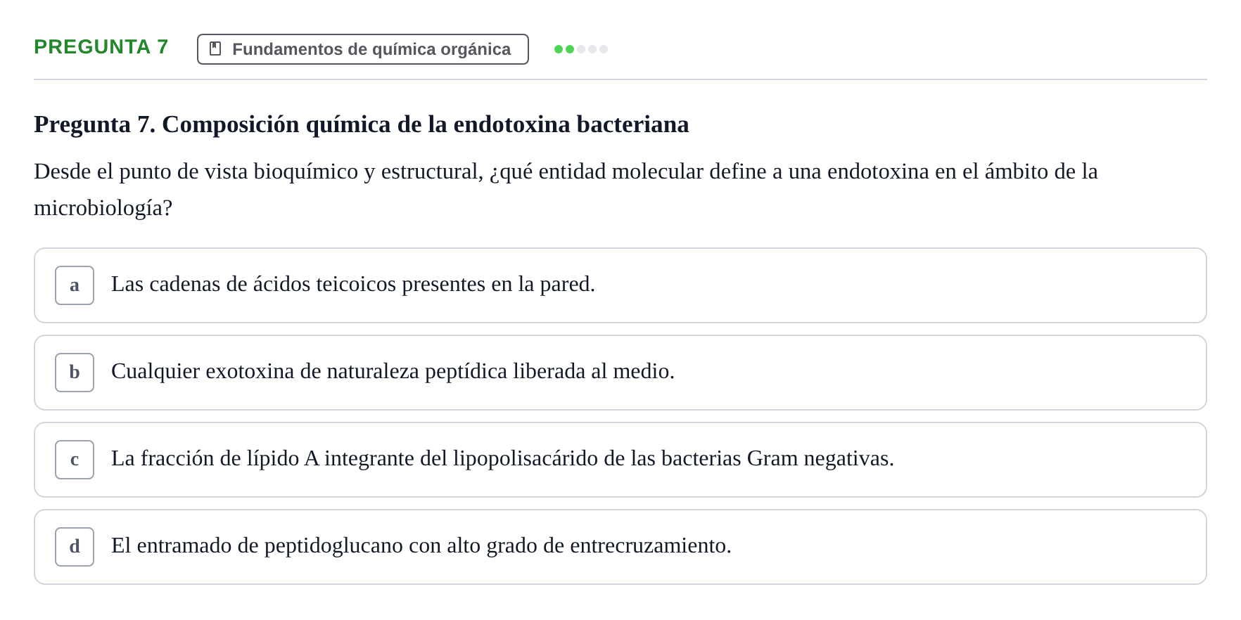 Enunciado: Pregunta 7