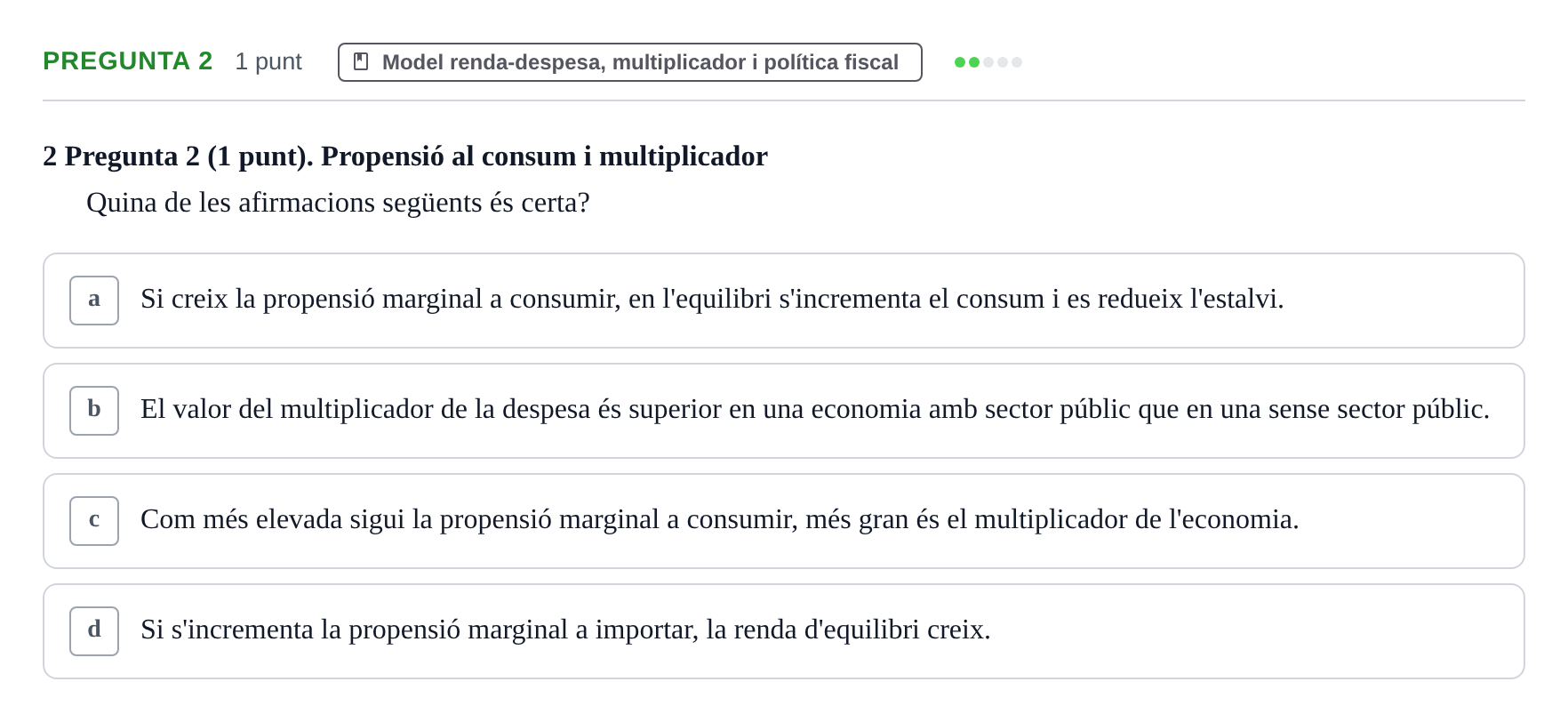 Enunciado: Pregunta 2 · Introducción a la Economía UDG 2018