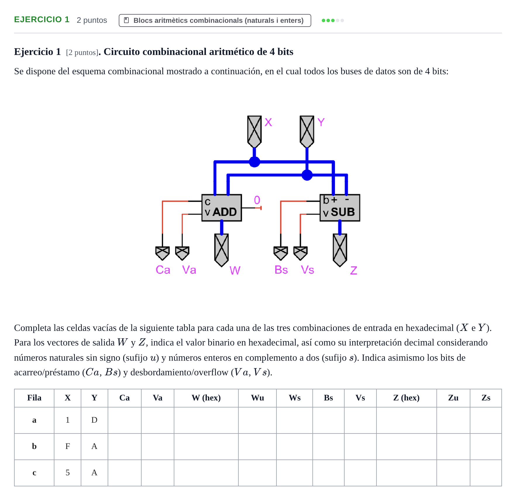 Enunciado: Ejercicio 1 · Introducció als Computadors UPC 2014