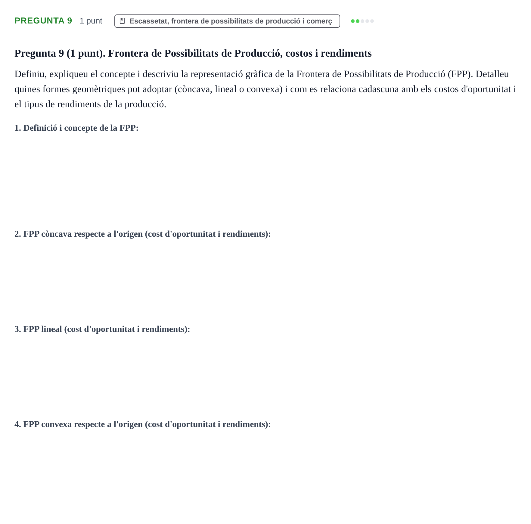 Enunciado: Pregunta 9 · Introducción a la Economía UDG 2019