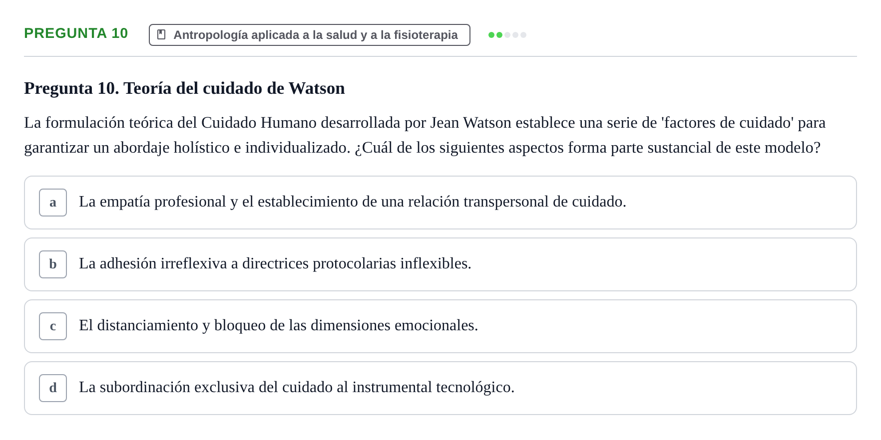 Enunciado: Pregunta 10
