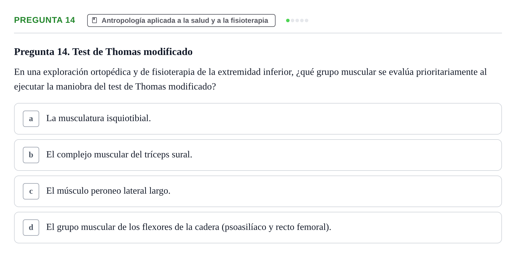 Enunciado: Pregunta 14