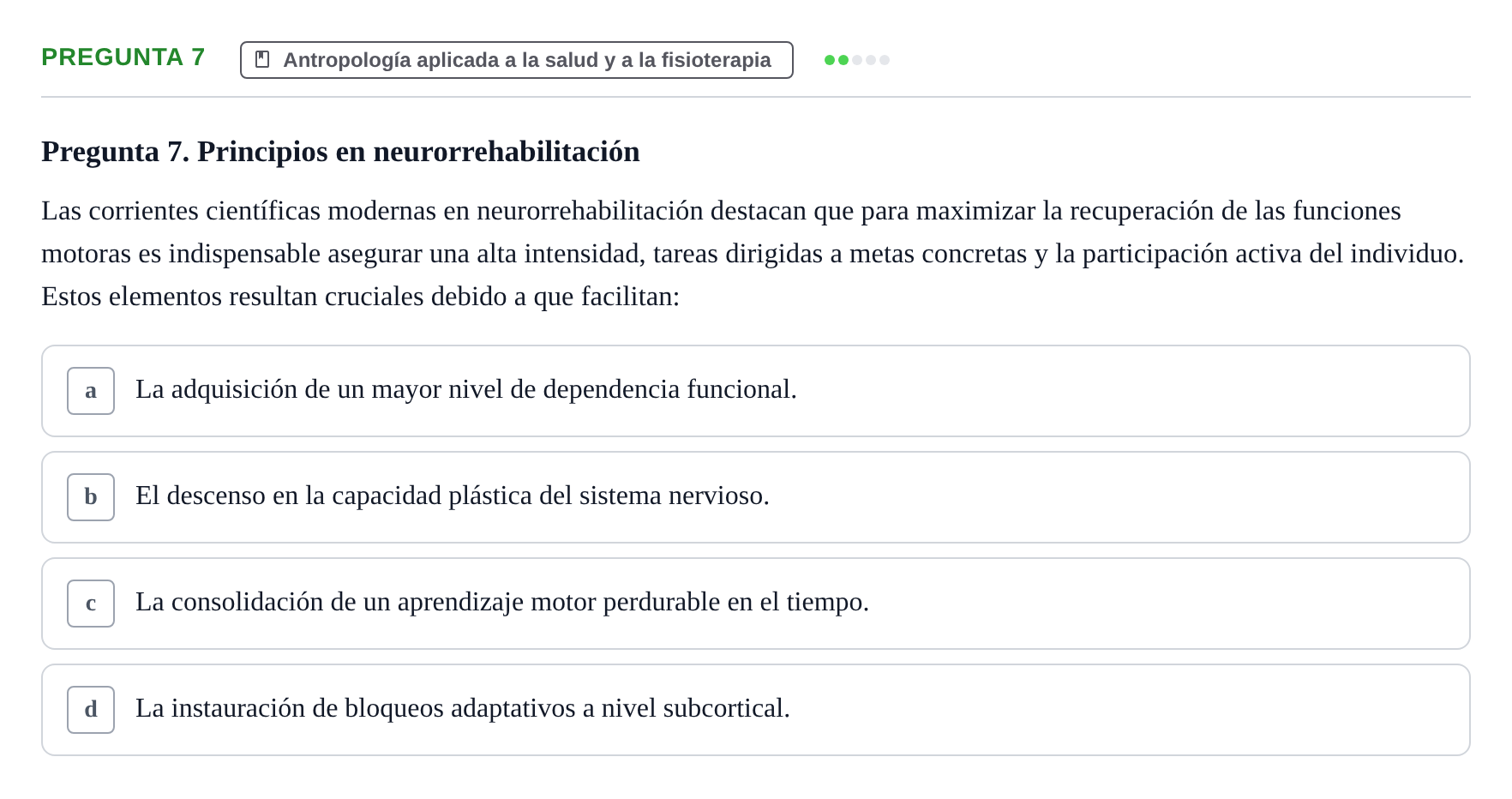 Enunciado: Pregunta 7