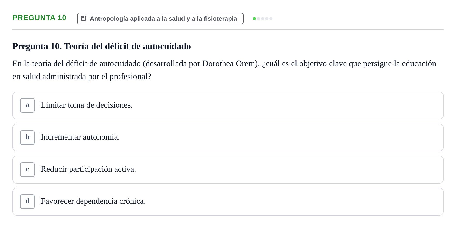 Enunciado: Pregunta 10