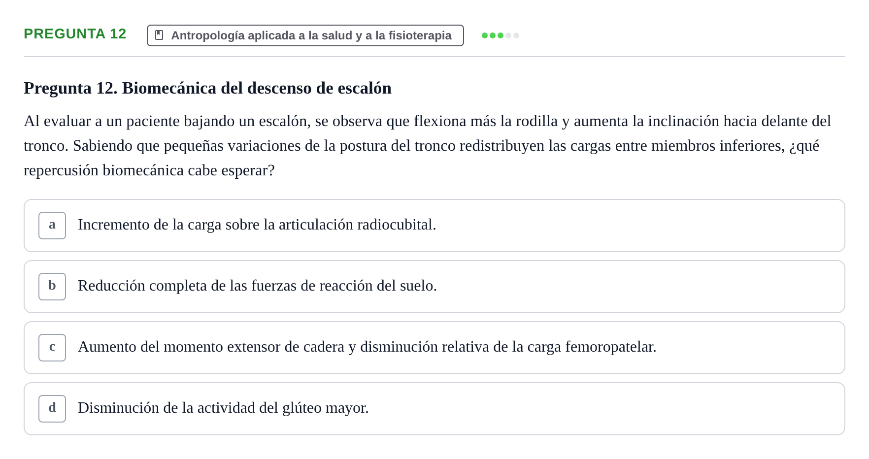 Enunciado: Pregunta 12