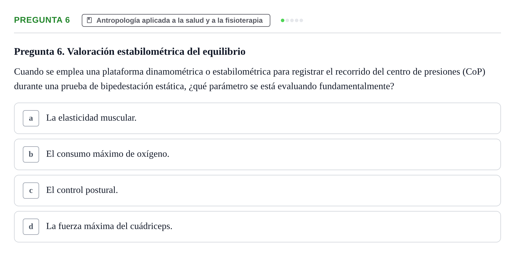 Enunciado: Pregunta 6