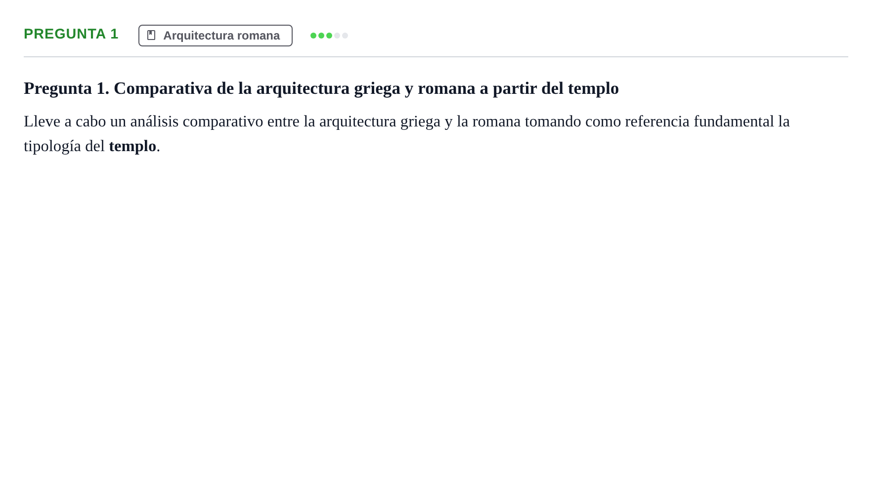 Enunciado: Pregunta 1 · Historia I UPC Examen Parcial 1