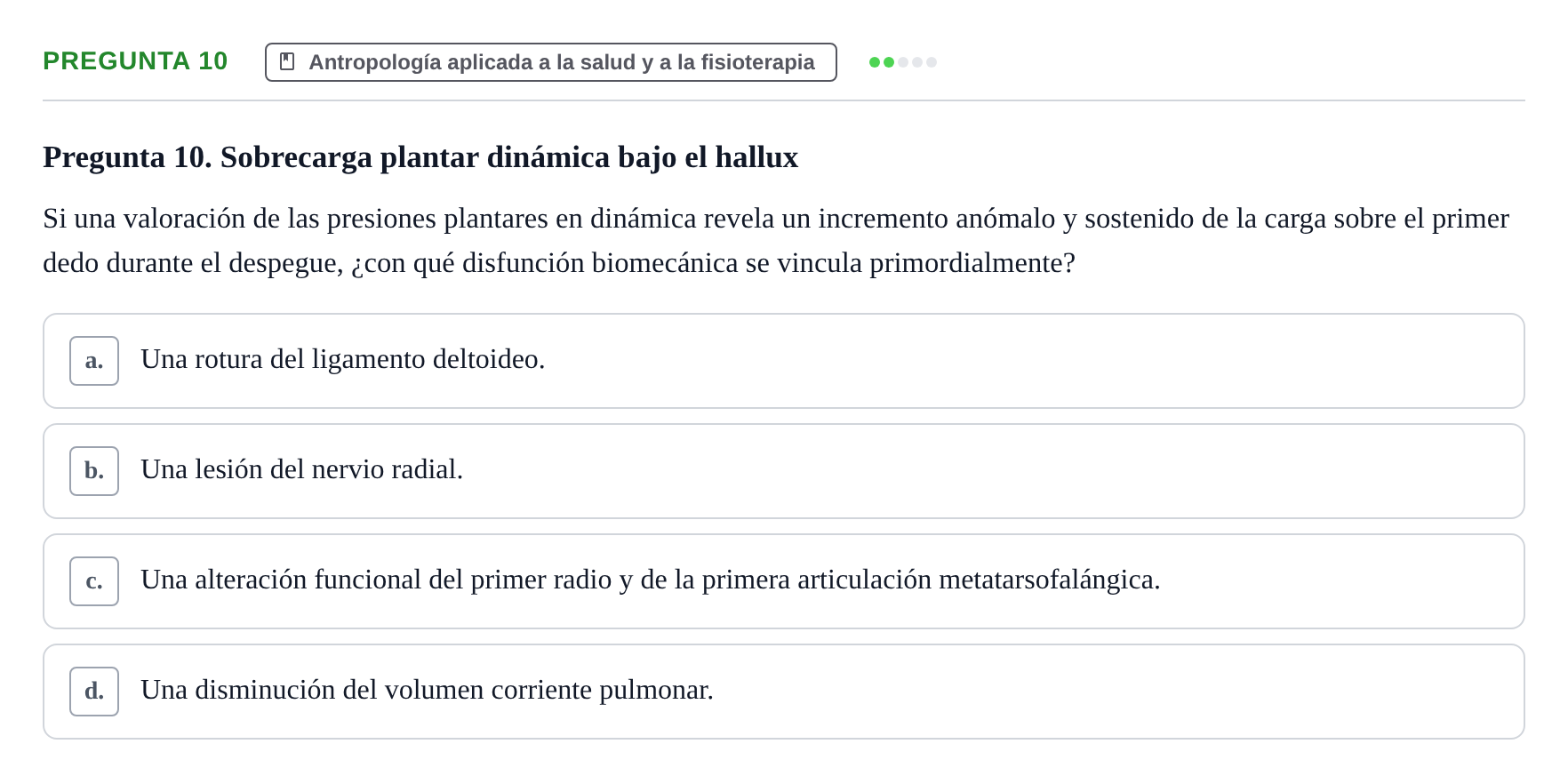 Enunciado: Pregunta 10