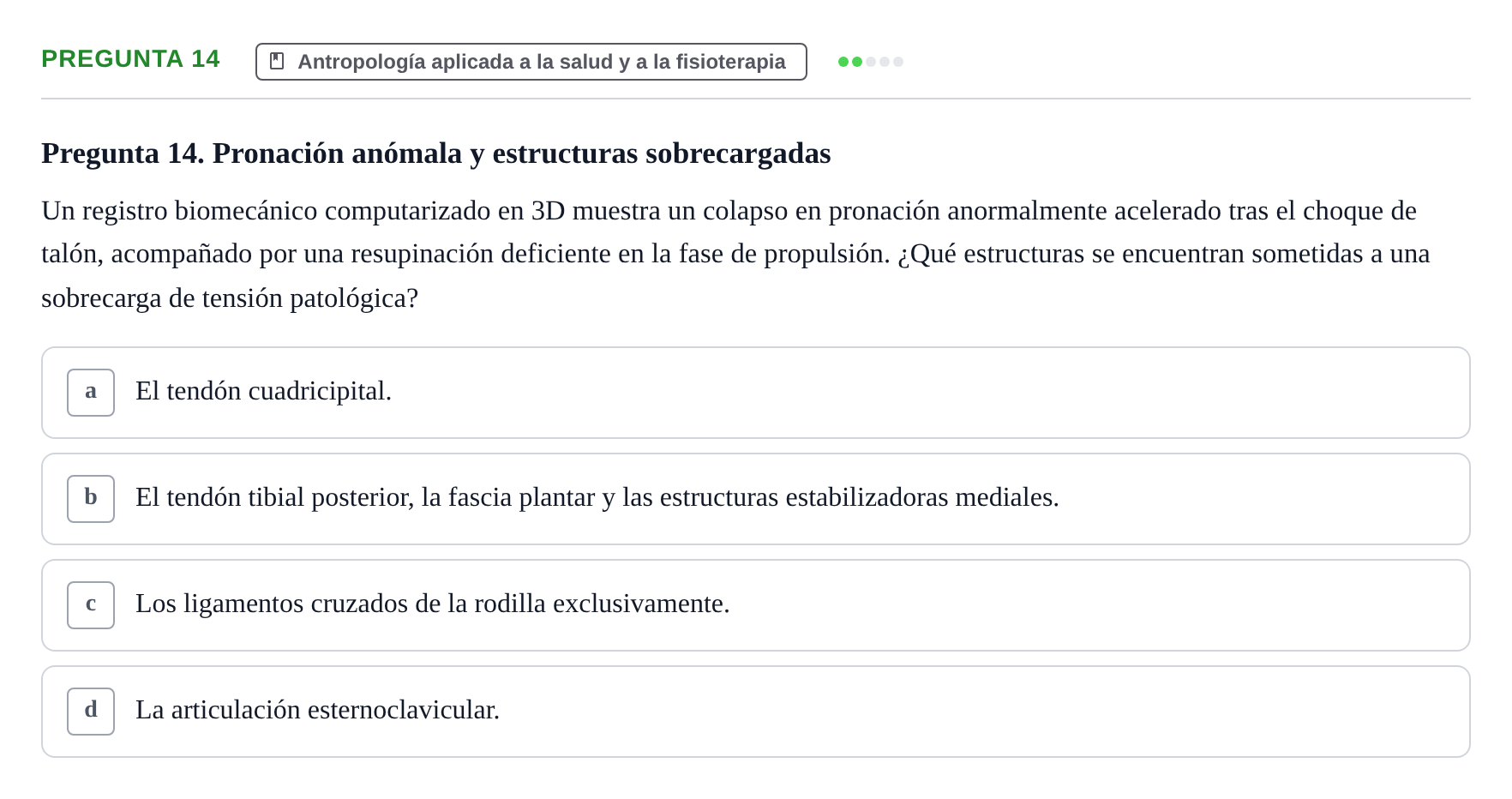 Enunciado: Pregunta 14