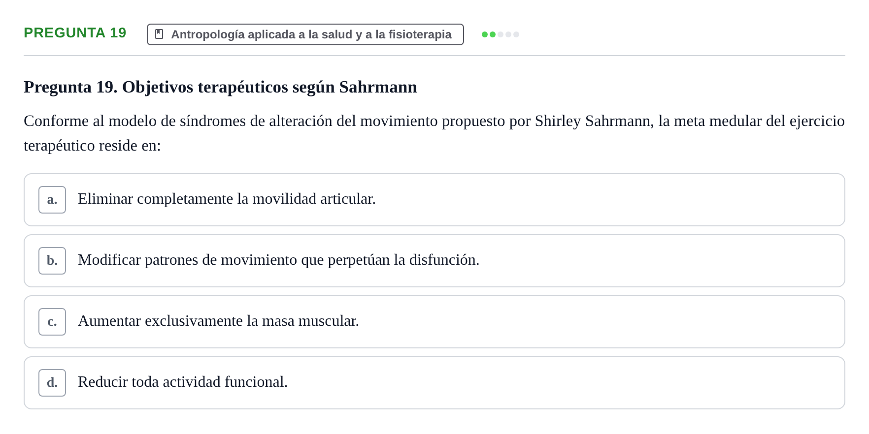 Enunciado: Pregunta 19