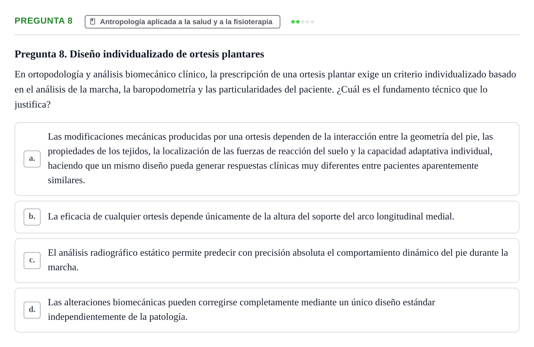 Enunciado: Pregunta 8